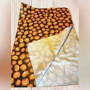 Halloween Happy Orange Pumpkins Fall Harvest Vinyl Rectangular Tablecloth 60X84